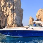 Sea Ray Sundancer 47 ft private yacht at the Arch in Cabo San Lucas