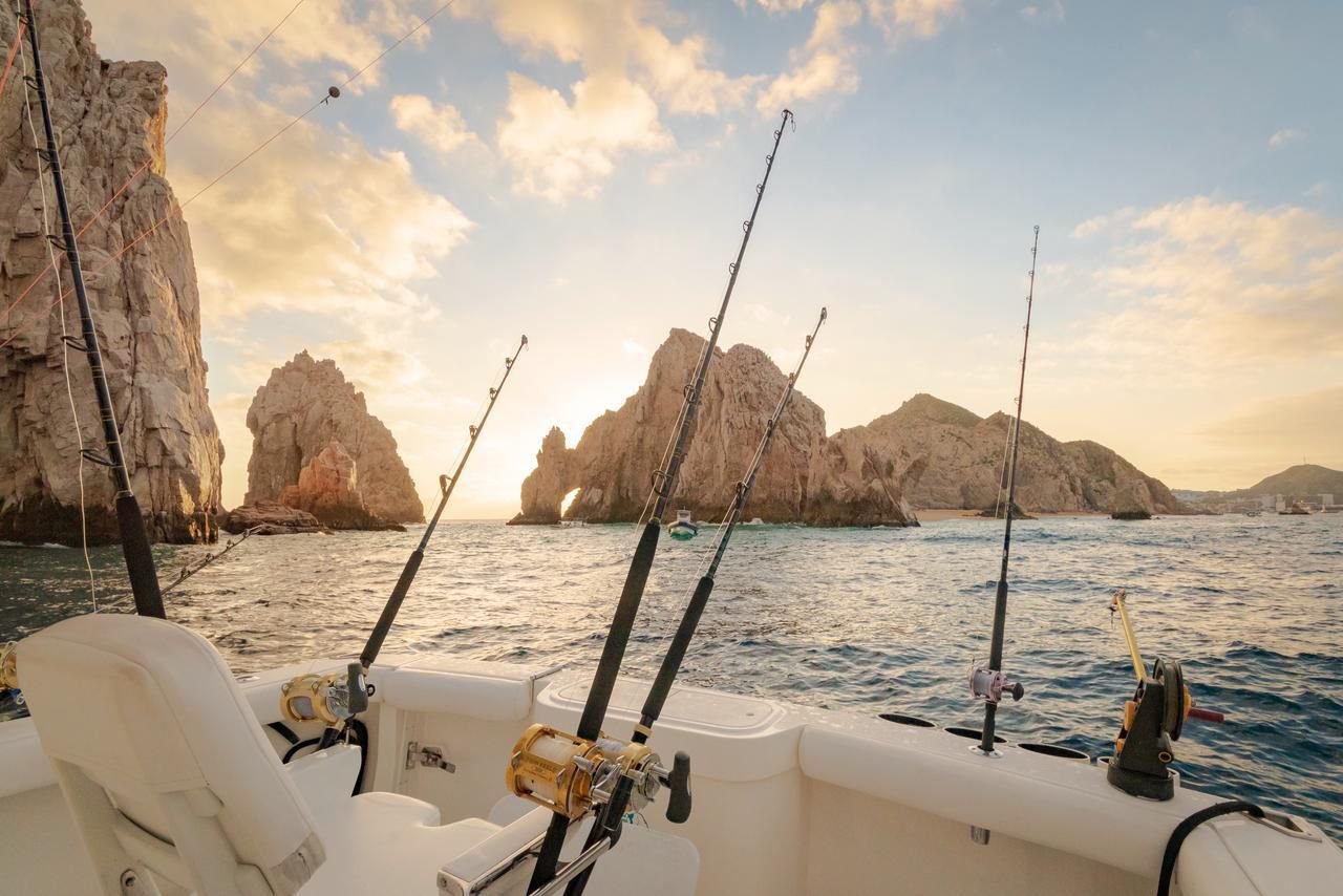 Fishing rods ready near Land’s End, Cabo San Lucas