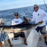 Striped marlin catch on a private sportfishing charter in Cabo